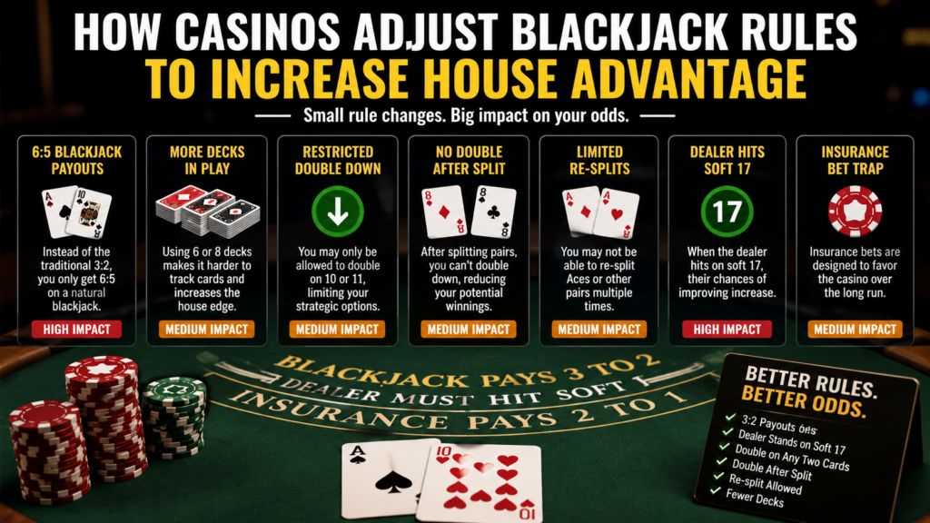 How Casinos Adjust Blackjack Rules to Increase House Advantage