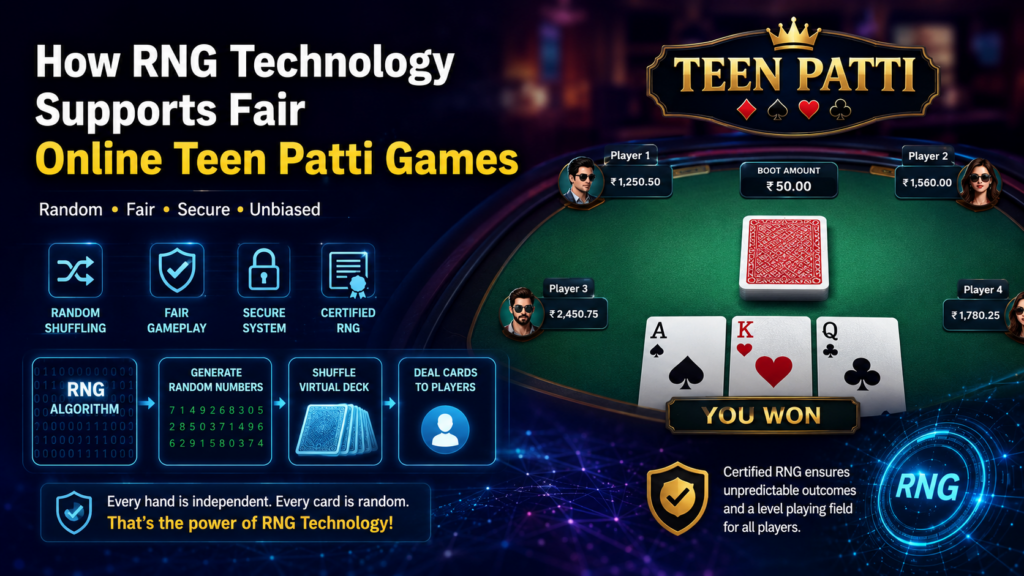 How RNG Technology Supports Fair Online Teen Patti Games