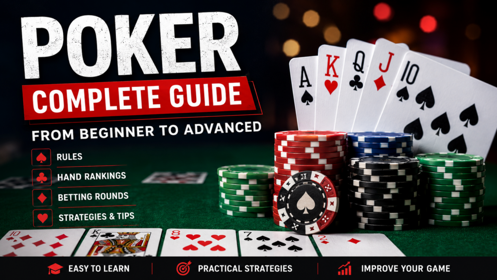 Poker Guide for Beginners: Rules, Hand Rankings & Winning Tips