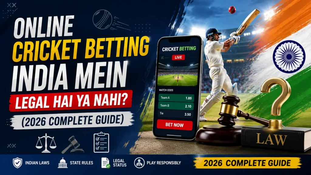 Online Cricket Betting India Mein Legal Hai Ya Nahi? (2026 Complete Guide)
