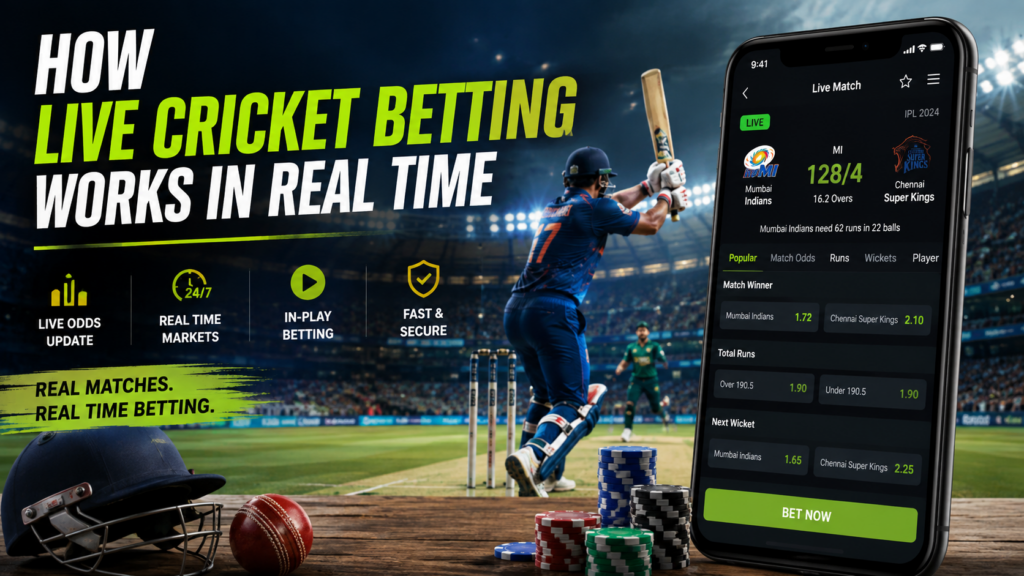 How Live Cricket Betting Works in Real Time