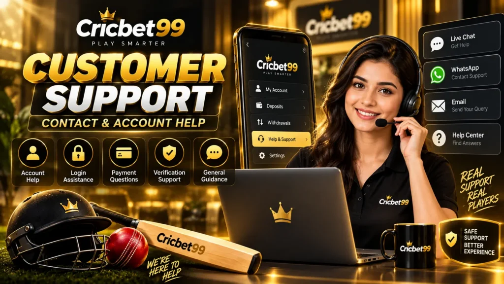 Cricbet99 Customer Support: Contact & Account Help