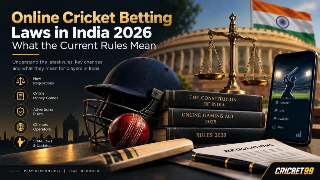 Online Cricket Betting Laws in India 2026: What the Current Rules Mean