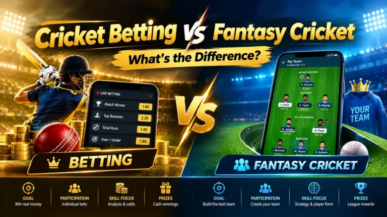 Cricket Betting vs Fantasy Cricket: What’s the Difference?